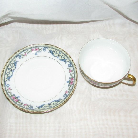 Chan Lake Antique Noritake China Cup & Saucer Japan Cottagecore - Picture 7 of 9
